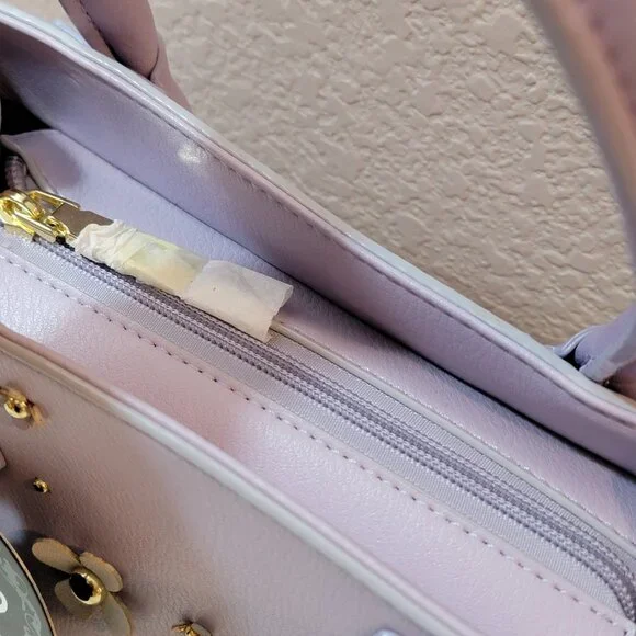 Imoshion USA Lavender Floral Satchel Bag | Vegan Leather | NWT - Picture 15 of 15